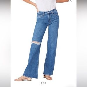 NWT PAIGE Leenah Slim Wide Leg, Size 27, Angelle Destructed
